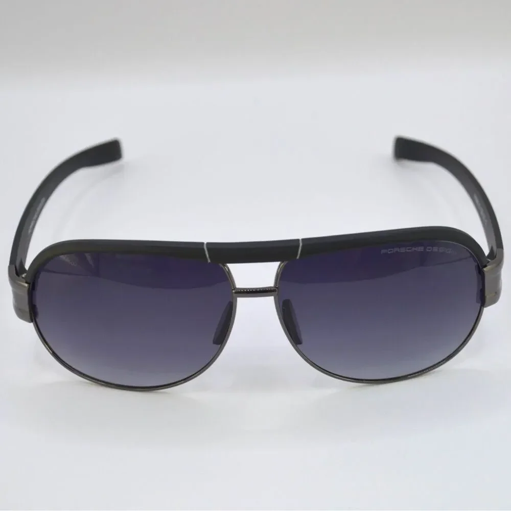 Porsche Design Men Sunglasses Matte Black Gunmetal | New | No Case  62-13-138